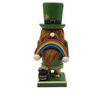 SMASOLO Figurine Casse-noisette Irlandaise en Bois Trèfle Vert Décoratif pour Saint-patrick, Décoration de Table Suspendre Festive, Soldat Unique pour Centre de Table, 1 Pièce