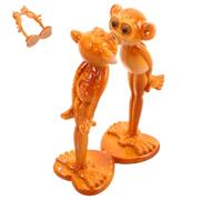SMASOLO Figurine Singe Couple Résine Sculpture Animale Miniature pour Décoration Bureau Salon Chambre et Mariage Statue Singe Amoureux pour Étagère et Cadeau Romantique