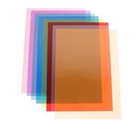 SMASOLO Filtres D’éclairage Colorés en PVC 8 Pièces Kit de Feuilles Filtrantes Transparentes pour Flash Stroboscopique Photo Vidéo Scène Théâtre DJ