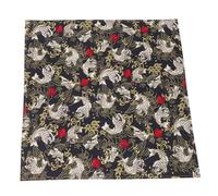 SMASOLO Furoshiki Coton Mouchoir Vintage Multifonction pour Bento et Décoration Style Traditionnel Noir avec Motif Poisson Koi