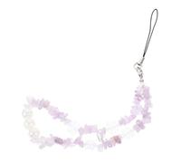 SMASOLO Handmade Beaded Phone Chain with Natural Crystal Fragments Fashionable Phone Charm Strap for Stylish Decoration and Gift