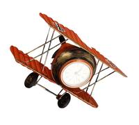 SMASOLO Horloge Avion Rétro Métal pour Bureau et Salon Modèle Vintage Décoratif Pendule de Table Originale pour Chambre