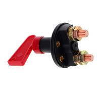 SMASOLO Interrupteur de Déconnexion Batterie 4 Broches Poignée Caoutchouc, Coupe-circuit 12v pour Voiture, Camping-car, Bateau et Camion, Interrupteur Arrêt Batterie Moteur Véhicules,