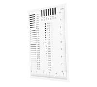 SMASOLO Jauge de Mesure de Défauts Transparence Règle Précise pour Inspection Rayures et Fissures Outil de Mesure de Diamètre Lignes Utilisation Polyvalente pour et