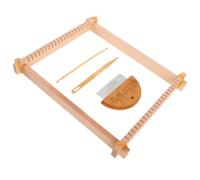 SMASOLO Kit Complet D’Outils de Tissage 28X22 CM Métier à Tisser en Bois Aiguille à Crochet 4 MM à Grand Chas Peigne en Bois pour Tapisserie DIY Accessoires pour Loisirs Créatifs et