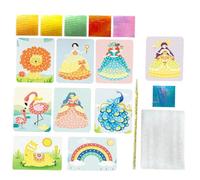 SMASOLO Kit Créatif de Peinture à Piquer pour Garçon Fille Outil de Bricolage DIY Léger et Jeu Éducatif de Décoration Tissu Feutre pour Activité Manuelle