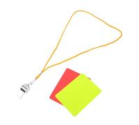 SMASOLO Kit D'arbitre de Football 4 Sets avec Cartes Rouges et Jaunes en PVC Sifflet, Carnet de Score pour Match, Équipement D'arbitre Professionnel pour Entraînement et