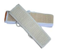 SMASOLO Kit de Bain Naturel Exfoliant avec Balle de Bain Loofah et Serviette Longue pour Corps Sangle de Lavage Dos Confortable et Beige