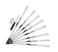 SMASOLO Lames de Rechange pour Couteau à Courbé Acier Inoxydable Dentelé avec Vis et Tournevis pour Découpe Nette de Gâteaux et Pizzas Accessoires Cuisine Polyvalents