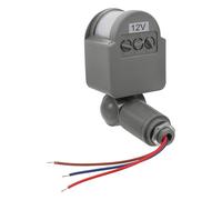 SMASOLO Lampe LED à Détecteur de Mouvement Infrarouge Pir 12 V Dc, Interrupteur Gris Capteur de Présence Grand Angle, Sensibilité Réglable pour Éclairage Intérieur et Extérieur,