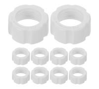 SMASOLO Lot de 10 Bagues de Serrage à Rotule 17Mm Blanches pour Support de Téléphone Portable Voiture Accessoires de Fixation Compatibles Tableau de Bord et Grille d'Aération Réglables