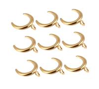 SMASOLO Lot De 10 Pendentifs Lune Acier Inoxydable 304 Création Bijoux Diy, Accessoires Colliers Et Bracelets, Couleur Argentée, Légers, Pour Fabrication Personnalisée