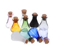 SMASOLO Lot de 10 Petits Bocaux Décoratifs en Verre pour Bouteilles À Souhaits Petits Bocaux Artisanaux Mini Décoratifs Bouteilles À Messages en Verre Assorties