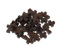 SMASOLO Lot de 100 Pendentifs Croix en Bois Naturel Percés Petites Breloques Crucifix Jésus Légères et Unisexes pour Création de Bijoux Porte-Clés et Croix de Prière Portables