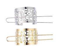 SMASOLO Lot de 2 Bâtonnets à Cheveux Traditionnels en Métal Doré et Argenté, Taille Moyenne, Accessoires Chignon pour Femmes, Décorations Coiffure Mariage et Cérémonie, Style Chinois