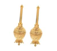 SMASOLO Lot De 2 Bouteilles d'eau Religieuses pour Festival Européen pour Église Distributeur d'eau Bénite Doré