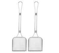 SMASOLO Lot de 2 Écumoires Carrées en Acier Inoxydable Argenté, Passoire à Huile Perforée, Grosse Maille pour Friture, Ustensile Cuisine Polyvalent pour Poulet, Frites et Wok, Usage