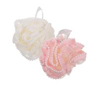 SMASOLO Lot De 2 Éponges Exfoliantes Pour Bain Grandes Boule De Bain Douce En Mesh Accessoire De Gommage Corps Unisexe Antibactérienne Pour Soins Quotidiens Ficelle Suspendue