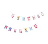 SMASOLO Lot de 2 Guirlandes Décoratives Suspendues Style Japonerie Maneki Neko 21 X 14 CM en Tissu Léger Multicolore pour Décoration Restaurant Japonerie Fête et Festival
