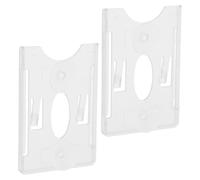 SMASOLO Lot de 2 Porte-Cartes de Stationnement Transparents Ventouses Support pour Permis et Badge de Péage sur Pare-Brise de Voiture Fixation Stable et Réutilisable Adapté Autoroute