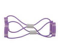 SMASOLO Lot de 2 Set de Bandes de Résistance Élastiques pour Entraînement Fitness Femmes, Forme 8 Poignées en Mousse, Couleur Violet, Exercices Yoga Pilates Danse, Renforcement Musculaire