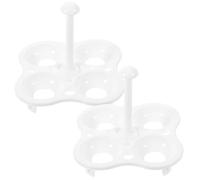 SMASOLO Lot de 2 Supports à Œufs en Plastique Résistant à la Chaleur Grille Vapeur Multifonction à 4 Compartiments Compatible Pocheuses à Œufs Accessoires la Cuisine Pratiques pour