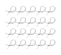 SMASOLO Lot de 20 Crochets de Boucles D’oreilles à Fermoir Français en Acier Inoxydable Argenté avec Levier Sécurisé et Pendentif, Accessoires Hypoallergéniques pour Fabrication
