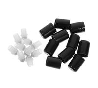 SMASOLO Lot de 20 Embouts à Bille Inox pour Huiles Essentielles 18 Dents avec Capuchons Anti-poussière Noirs, Accessoires Roll-on pour Flacons Aromathérapie, Application Uniforme