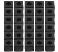 SMASOLO Lot de 20 Porte-Craies Carrés Noirs pour Billard Accessoire Portable en Plastique 25 CM Compatible Tables Billard et Snooker pour Salle de Loisirs et Tournois