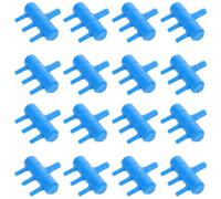 SMASOLO Lot de 20 Répartiteurs de Vanne d'air pour Aquarium Bleu 3 Sorties en Plastique, Séparateur de Flux d'air pour Pompe à Oxygène, Contrôle Uniforme du Débit pour Aquariophiles