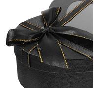 SMASOLO Lot de 3 Boîtes de Cœur Noires avec Couvercle Emballage en Papier Saint-Valentin Boîte à Chocolats et Rangement pour Bouquets Présent Romantique et Décoratif