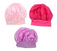 SMASOLO Lot De 3 Bonnets De Nuit Garçon Et Filles Aux Couleurs Bonbon, Élastiques, Confortables Et Respirants, Taille Unique, Bord Large, Protecteurs De Cheveux Pour Dormir