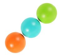 SMASOLO Lot de 3 Boules de Croquet en Bois Naturel de 7 CM Couleurs Bleu Clair Vert Émeraude et Orange en Pin de Nouvelle-Zélande Accessoires Solides pour Jeux de Plein Air Ballons