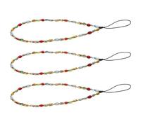 SMASOLO Lot De 3 Breloques De Téléphone À Perles Pour Cordon Dragonne Porte-Clés De Voiture Ou À Main