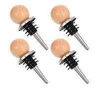 SMASOLO Lot de 4 Bouchons de Bouteille de Vin en Acier Inoxydable Joint d'Étanchéité sous Vide Bouchons pour Bouteilles de Vin et Huile Taille 17 Pouces Étanchéité Prolongée pour