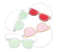 SMASOLO Lot De 4 Masques Yeux Décoratifs En Gel Pvc, Pack Froid Et Chaud, Taille Standard, Apaisant Pour Garçon Et Filles Et Adults, Soins Oculaires Maison, Soulagement Des Poches Et Maux De Tête