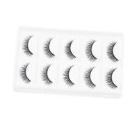 SMASOLO Lot De 5 Paires De Faux Cils Courts Naturels 3d En Fibre Épaisse Denses Pour Femmes Et Filles Usage Quotidien Maquillage Yeux