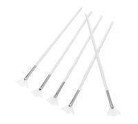 SMASOLO Lot de 5 Pinceaux Visage Éventail Doux pour Masque Facial Manche Long, Fibres Synthétiques, Outils Esthéticiennes, Soins du Visage à Domicile Déplacement