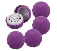 SMASOLO Lot De 5 Tubes De Gloss à Lèvres Sphériques Violet, Mini Gloss Plastique Portable, Rechargeables Et Compatibles Pour Maquillage Lèvres, Organisateur Pratique Pour Usage Quotidien