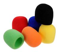 SMASOLO Lot de 6 Bonnettes Anti-vent pour Micro à Main en Mousse Épaisse, Coloris Variés, Compatibles Microphones Portables Standard, Protections Légères pour Scène et Ktv