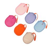 SMASOLO Lot de 6 Pochettes à Savonnette Moussantes en Filet Paquet Exfoliant Ovale Multicolore Visage Pochettes Rechargeables pour Bain et Voyage