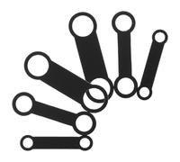 SMASOLO Lot de 6 Porte-étiquettes en Silicone Extensibles pour Collier de Chien - Bracelets Silencieux de Tailles S, M, L - 6 Pièces Noires - Médailles D'identification Coulissantes