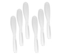 SMASOLO Lot de 6 Spatules Cosmétiques Transparentes en Plastique Applicateurs Réutilisables pour Masque Visage Argile Spatules Flexibles pour Crème et Soins Peau Outil Pratique pour
