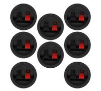 SMASOLO Lot de 8 Connecteurs de Câble de Haut-Parleur Wp2-9 Rond à Clip à Ressort, Bornier Électrique pour Connexion Audio Domestique, Clips Câbles Haute Fiabilité pour Système Sonore