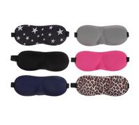 SMASOLO Masque de Sommeil 3d en Coton Respirant Lot de 6 Pièces Couleurs Variées Bandeaux Ajustables pour Voyage, Sieste et Détente Optimale