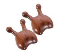 SMASOLO Masseur Facial en Bois Lot de 2, Outil de Massage du Nez Points D’acupuncture, Grattoir à Nez Ergonomique, Portatif pour Relaxation et Soin du Visage, Usage Domicile et Voyage