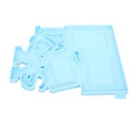 SMASOLO Moule DIY pour Cadre Photo en Silicone Bleu Forme Cœur pour Décoration Saint-Valentin Moule Artisanal Créatif pour Bricolage Personnalisé Résistant et Réutilisable 1 Pièce