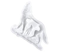 SMASOLO Moule Silicone Époxy Loup Flexible pour Résine DIY Décoration Artisanale Sculptée Figurine Loup Déco Murale