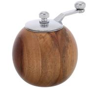 SMASOLO Moulin à Poivre Manuel en Bois Compact, Petit Broyeur à Grains avec Manivelle, Moulin à Sel et Poivre Portable, pour Camping, Barbecue Cuisine en Plein Air