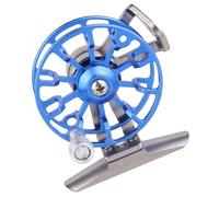 SMASOLO Moulinet à Mouche en Métal Df55 Bleu Droitier Frein, Compact et Léger, Matériel de Pêche en Plein Air pour Pêche la Truite